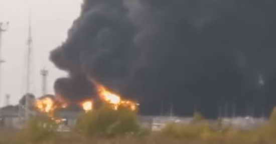 Пожар на нефтеперерабатывающем заводе "ЛУКОЙЛ" в Нижегородской области