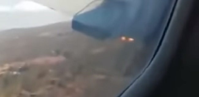 Авиакатастрофа самолета снята на видео изнутри