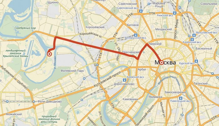 Маршрут Парада Победы в Москве
