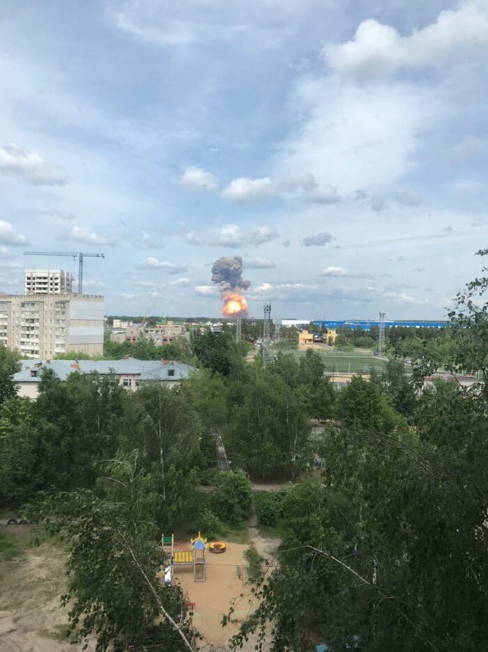 Момент взрыва в Дзержинске