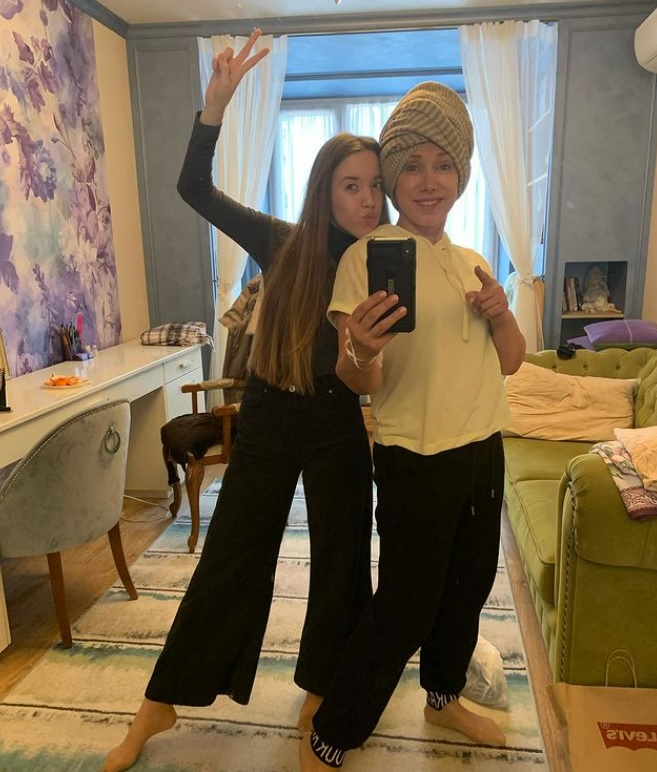 Елена Воробей с дочкой Софией