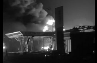 Взрыв и пожар на АЗС Махачкала