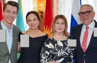 Алексей Воробьев и Аида Гарифуллина на приеме в посольстве