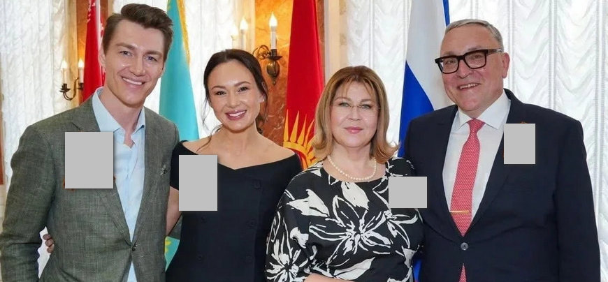 Алексей Воробьев и Аида Гарифуллина на приеме в посольстве