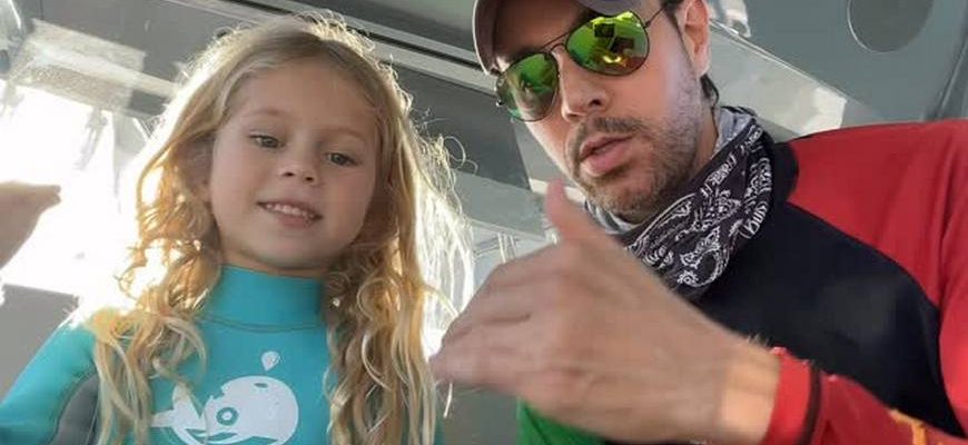 Энрике Иглесиас с дочерью Мэри