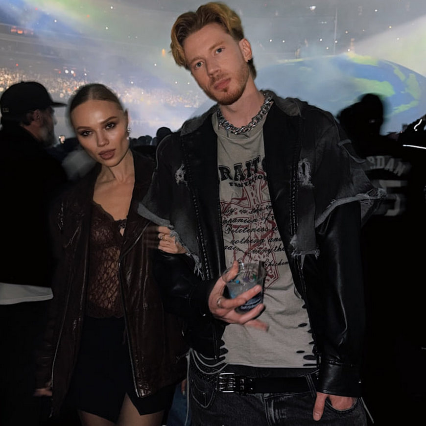 Никита Пресняков и Карина на концерте Канье