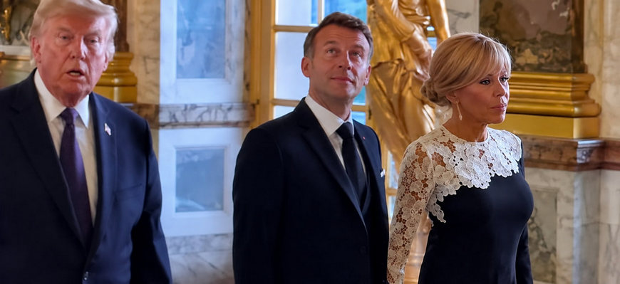 Прием Трампа в Версале Брижит Макрон затмила
