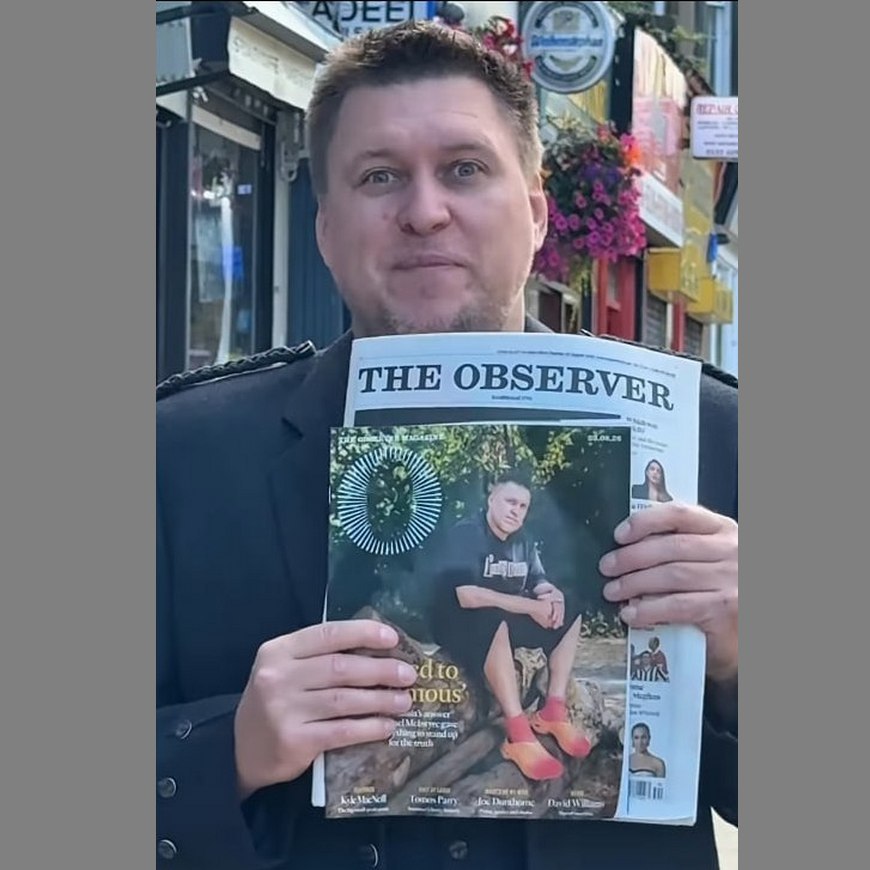 Александр Незлобин на обложке The Observer Magazine